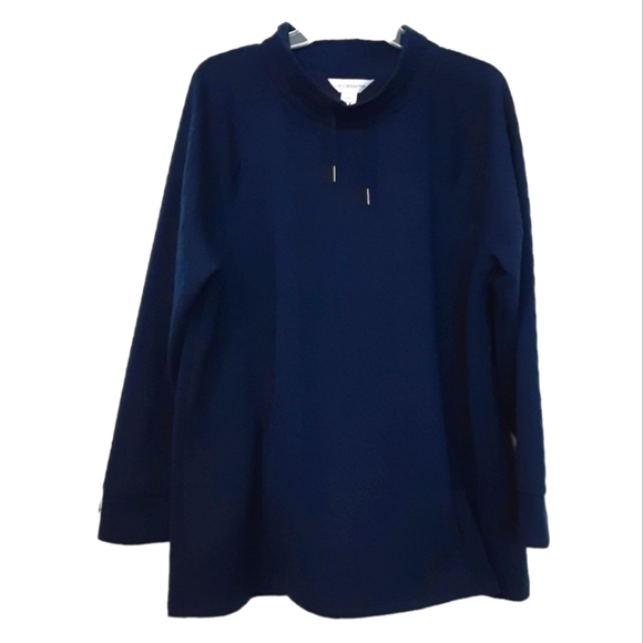 Liz Claiborne Tops - NWT Navy Liz Claiborne mock neck pullover, XXL
